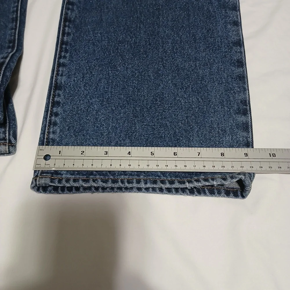 FRAME Le Jane Crop Jeans Medium Wash High Rise Wide Leg Denim Size 30 - Picture 11 of 13